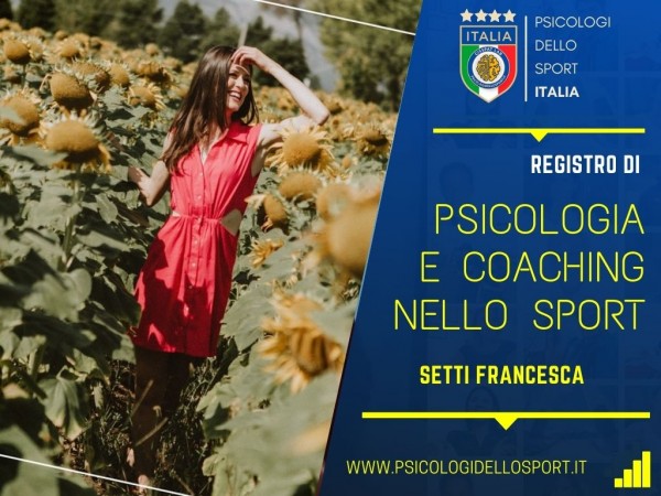 setti francesca PSICOLOGI DELLO SPORT E DELL ESERCIZIO PREPARATORE MENTALE PSICOLOGIA registro PSICOLOGI DELLO SPORT