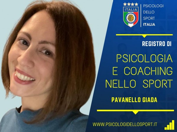 pavanello giada PSICOLOGI DELLO SPORT E DELL ESERCIZIO PREPARATORE MENTALE PSICOLOGIA registro PSICOLOGI DELLO SPORT