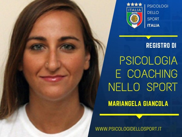 PSICOLOGI DELLO SPORT E DELL ESERCIZIO PREPARATORE MENTALE PSICOLOGIA registro PSICOLOGI DELLO SPORT  Mariangela Giancola